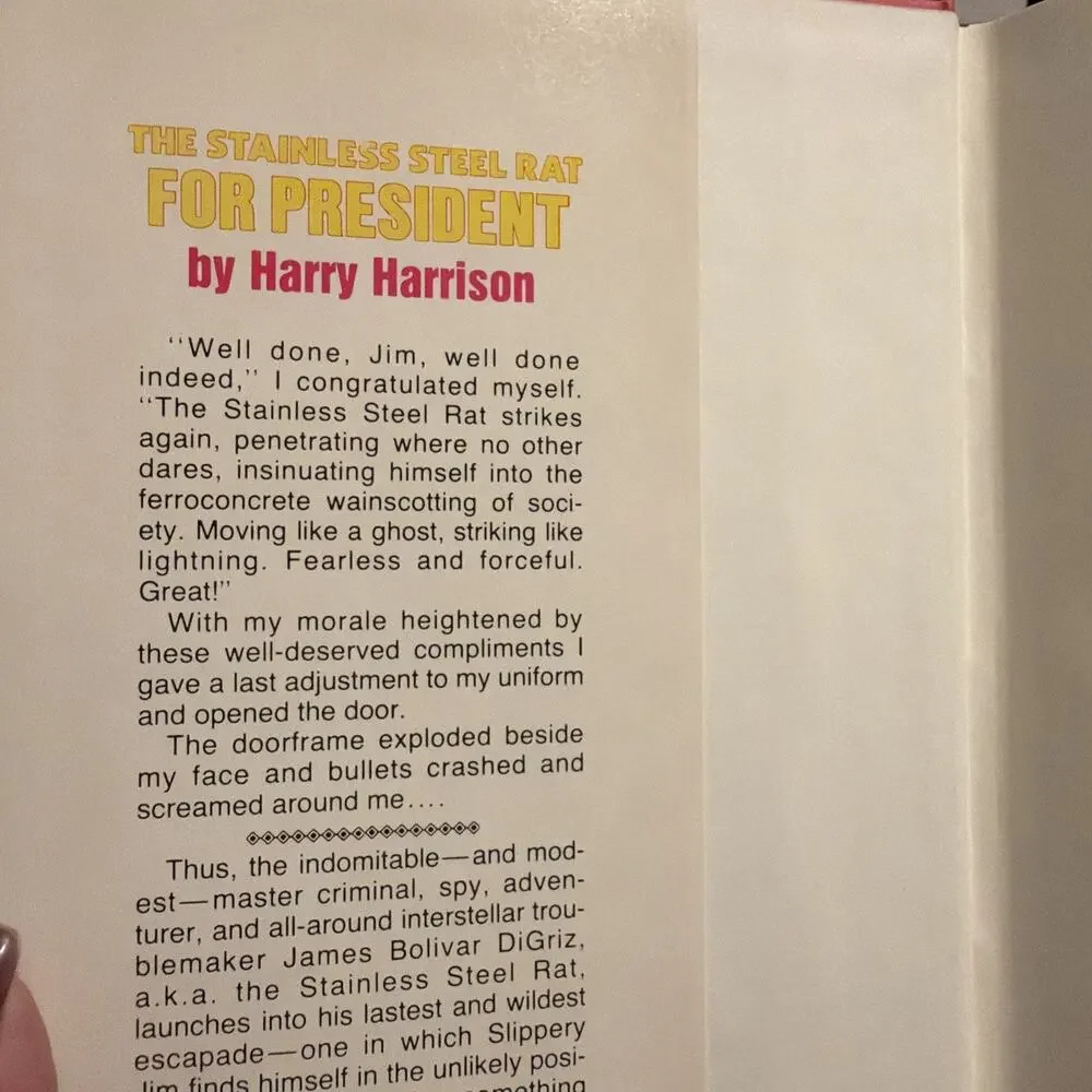 1982‎ The Stainless Steel Rat For President by Harry Harrison Very Nice Copy